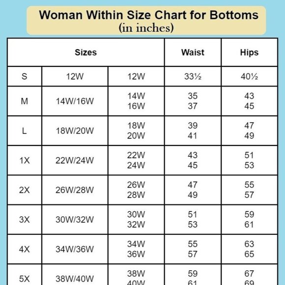 Woman Within Blue Cotton Classic Fit Pants Size 18WP Elastic Back Waist - Picture 3 of 8